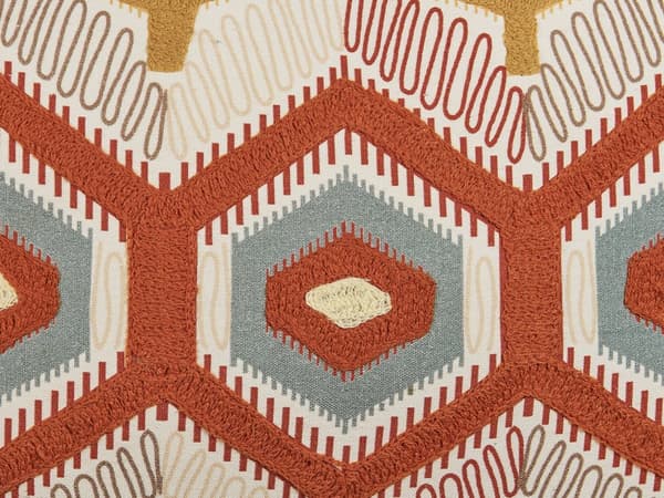 Sett med 2 pynteputer Flerfarget Bomull Ull 40 x 60 cm Geometrisk mønster Håndlaget Broderi Avtakbart trekk med fyll Boho