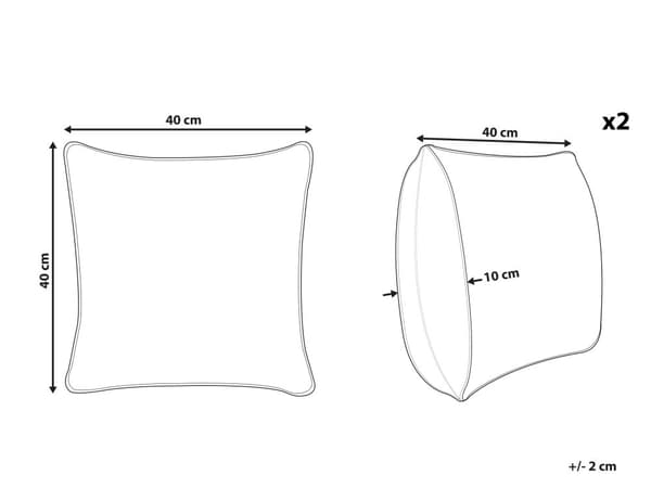 Sett med 2 puter grå geometrisk mønster bomull 45x45 cm dekorativt tilbehør stue soverom