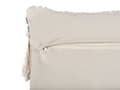 Miniatyrbilde 5 av 7: Spredningspute Beige Bomull 45 x 45 cm Putevar Teksturert Frynser med Polyesterfylling