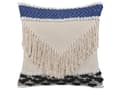 Miniatyrbilde 1 av 7: Spredningspute Beige Bomull 45 x 45 cm Putevar Teksturert Frynser med Polyesterfylling
