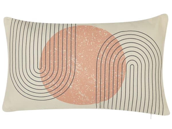 Sett med 2 Pynteputer Flerfarget Polyester Bomull 30 x 40 cm Geometrisk Mønster Pute Hjemtilbehør