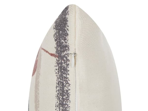 Sett med 2 Pynteputer Flerfarget Polyester Bomull 45 x 45 cm Stripete Bladmønster Dekor