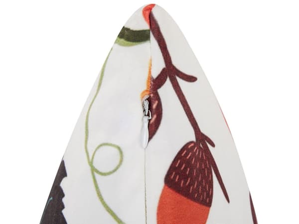 Prydnadskudde Flerfärgad Polyester Sammet 45 x 45 cm Höstmotiv Avtagbara Kuddfodral med Fyllning Traditionell Stil