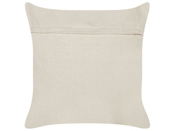Prydnadskudde Vit och Grå Bomull 45 x 45 cm med Tofsar Diamantmönster