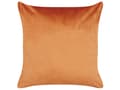 Miniatyrbild 5 av 7: Set med 2 Prydnadskuddar Orange och Guld Sammet 45 x 45 cm Ansiktsmotiv Glamour Dekortillbehör