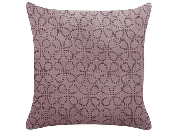 Set med 2 Prydnadskuddar Rosa Sammet och Bomull 45 x 45 cm Geometriskt Mönster Blocktryck Boho Dekoration Hemtillbehör