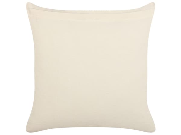 Prydnadskudde Vit och Svart Bomull 45 x 45 cm Geometriskt Mönster Folietryck Boho Dekoration Hemtillbehör