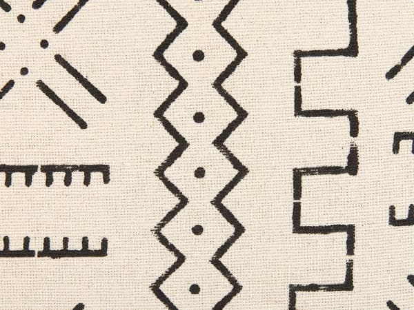 Prydnadskudde Vit och Svart Bomull 45 x 45 cm Geometriskt Mönster Folietryck Boho Dekoration Hemtillbehör