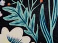 Miniatyrbild 7 av 7: Set med 2 Dekorativa Kuddar Svart Grön Bomull 45 x 45 cm Sammet Blommigt Motiv Fransar Modern Glamour Dekor
