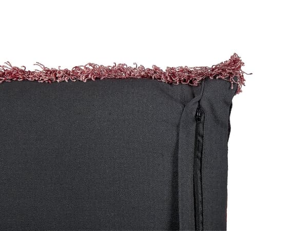 Set med 2 Dekorativa Kuddar Flerfärgad Bomull 45 x 45 cm Sammet Blommigt Motiv Fransar Modern Glamour Dekor