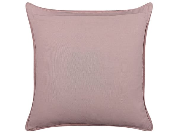 Pyntepute Rosa Fløyel 45 x 45 cm Blomstermotiv Blokkprint Dekorasjon Tilbehør Boho Stue Soverom