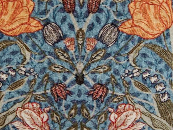 Sett med 2 pynteputer Oransje Blå Fløyel Bomull 45 x 45 cm Blomstermønster Frynser Dekorasjon Tilbehør Moderne Glamour