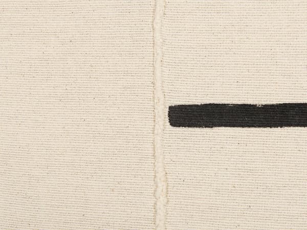 Sett med 2 Pynteputer Beige Svart Bomull 45 x 45 cm Geometrisk Mønster Blokktrykt Boho Dekortilbehør Glidelås