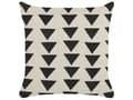 Miniatyrbilde 4 av 7: Sett med 2 Pynteputer Beige Svart Bomull 45 x 45 cm Geometrisk Mønster Blokktrykt Boho Dekortilbehør Glidelås