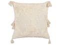 Miniatyrbilde 1 av 6: Pyntepute Beige Bomull 45 x 45 cm Geometrisk Mønster Blokktrykt Boho Dekortilbehør Glidelås