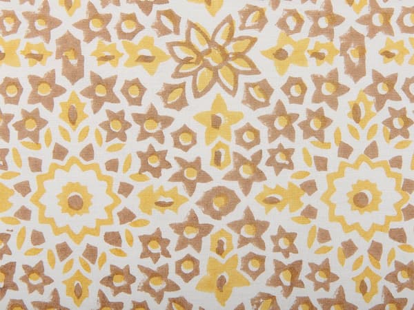 Pyntepute Gul Bomull 45 x 45 cm Geometrisk Mønster Folietrykk Boho Dekortilbehør