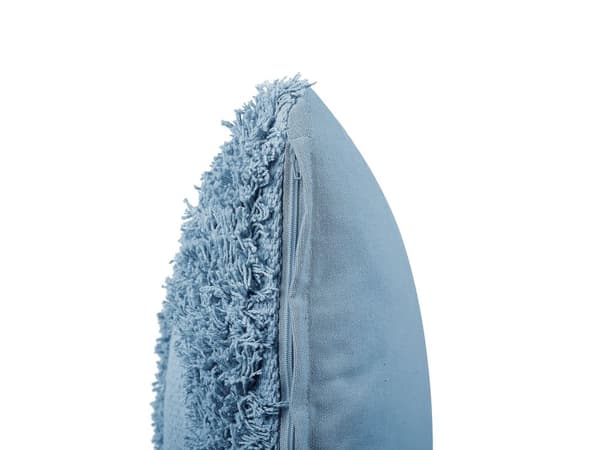 Set med 2 Dekorativa Kuddar Blå Bomull 45 x 45 cm Geometriskt Mönster Bohemisk Dekor Tillbehör