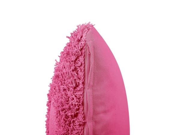 Set med 2 Dekorativa Kuddar Rosa Bomull 45 x 45 cm Geometriskt Mönster Bohemisk Dekor Tillbehör