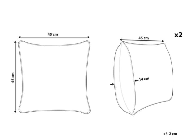 Set med 2 Dekorativa Kuddar Lila Bomull 45 x 45 cm Geometriskt Mönster Bohemisk Dekor Tillbehör