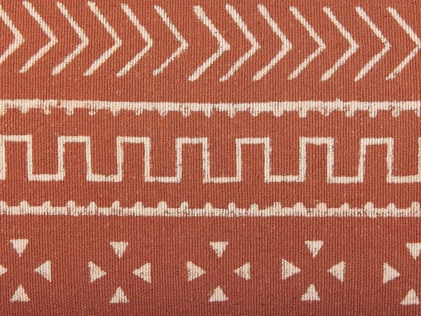 Set med 2 Prydnadskuddar Orange Bomull 35 x 55 cm Geometriskt Mönster Blocktryck Boho Dekoration Hemtillbehör