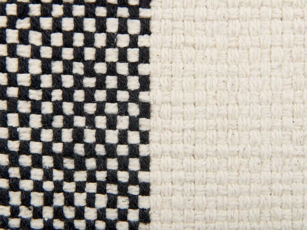 Set med 2 Prydnadskuddar Svart Beige Bomull Patchwork 45 x 45 cm Modern Traditionell Dekor