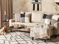 Miniatyrbild 2 av 7: Set med 2 Prydnadskuddar Svart Beige Bomull Patchwork 45 x 45 cm Modern Traditionell Dekor