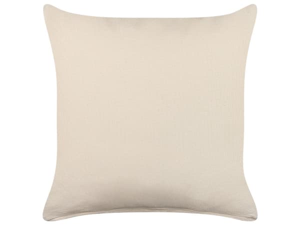 Sett med 2 pynteputer Beige Bomull 45 x 45 cm Frynser Boho Dekorasjon Tilbehør Stue Soverom