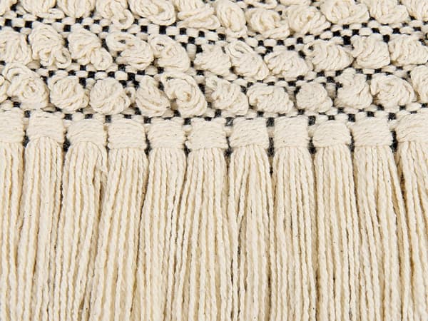 Sett med 2 pynteputer Beige Bomull 45 x 45 cm Frynser Boho Dekorasjon Tilbehør Stue Soverom