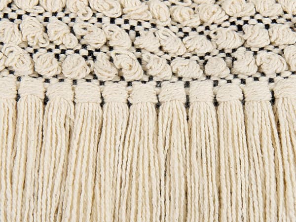 Pyntepute Beige Bomull 45 x 45 cm Frynser Boho Dekorasjon Tilbehør Stue Soverom