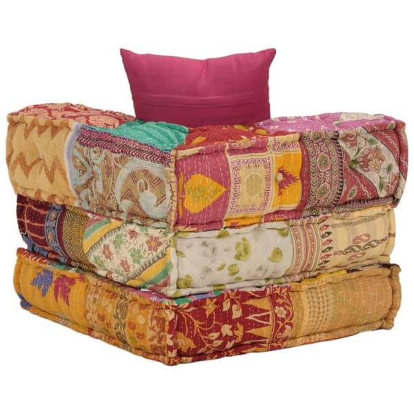 vidaXL modulsofa med pude stof patchwork