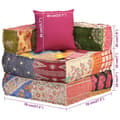 Miniatyrbillede 9 af 11: vidaXL modulsofa med pude stof patchwork