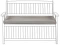 Miniatyrbilde 1 av 3: Sittepute til benk Grå 108 x 45 cm Ensfarget Snørebånd UV-bestandig Hagemøbler Utendørs Benk