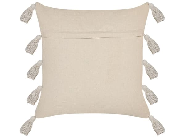 Set med 2 Prydnadskuddar Flerfärgad Bomull 45 x 45 cm med tofsar Boho Vintage Chevron-mönster Vardagsrum Sovrum