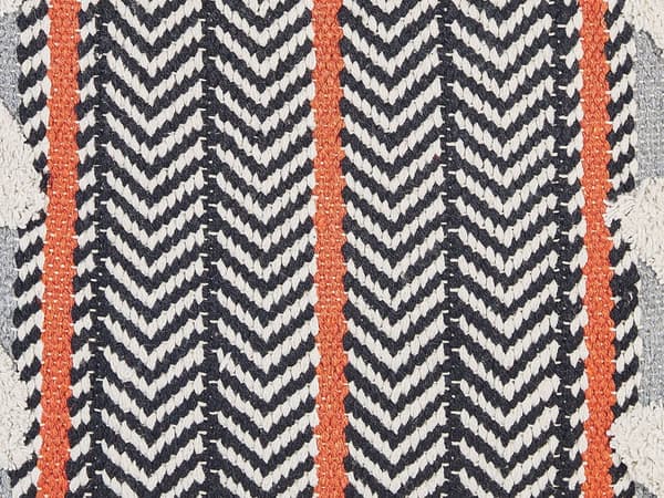 Set med 2 Prydnadskuddar Flerfärgad Bomull 45 x 45 cm med tofsar Boho Vintage Chevron-mönster Vardagsrum Sovrum