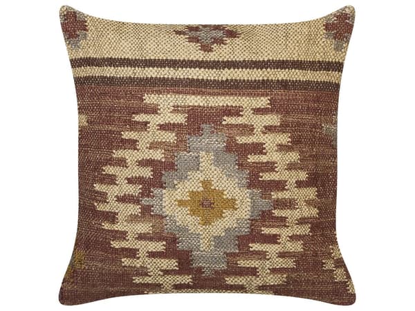 Pyntepute Flerfarget Jute Bomull 45 x 45 cm Geometrisk mønster Håndlaget Avtakbart trekk med fylling