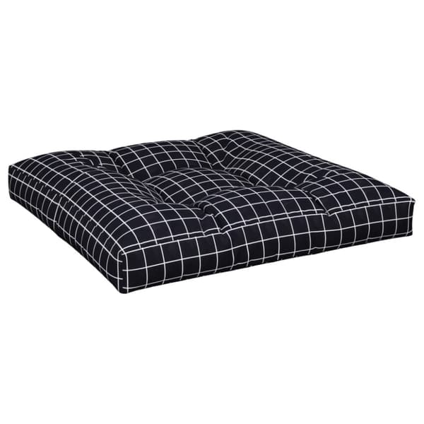 vidaXL Palldynor 2 st svartrutig tyg