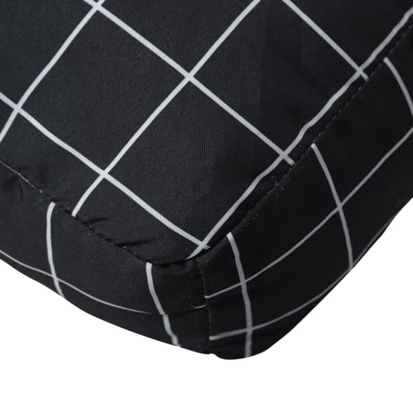 vidaXL Palldynor 2 st svartrutig tyg