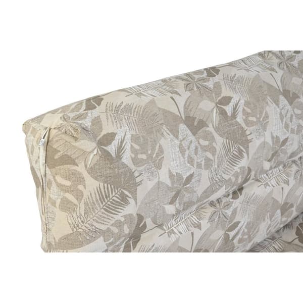 Kudde DKD Home Decor Golv Grå Ljusbrun Aluminium Löv av en växt 120 x 80 x 16 cm