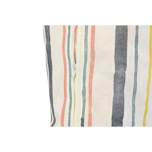 Kudde DKD Home Decor Golv Multicolour Aluminium Ränder 120 x 80 x 16 cm