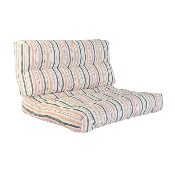Kudde DKD Home Decor Golv Multicolour Aluminium Ränder 120 x 80 x 16 cm