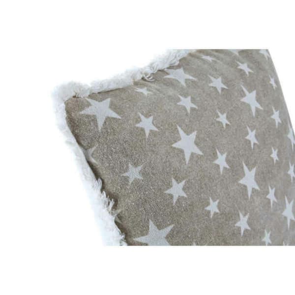 Kudde DKD Home Decor Grå Beige Polyester Bomull Aluminium (45 x 10 x 45 cm) (2 antal)