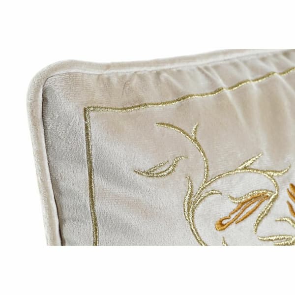Kudde DKD Home Decor Gyllene 50 x 10 x 30 cm Virágok