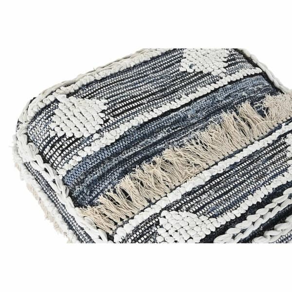 Kudde DKD Home Decor Golv Svart Ränder 60 x 60 x 25 cm