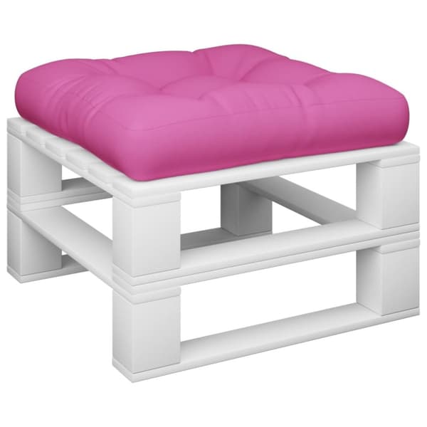 vidaXL pallehynde 60x60x12 cm stof pink