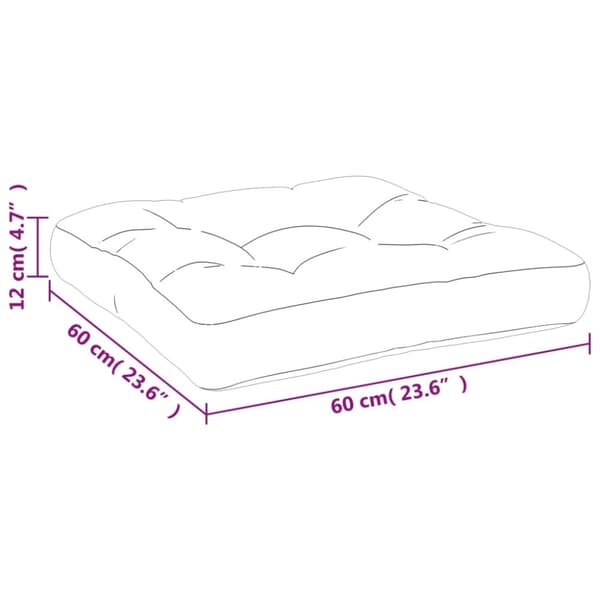 vidaXL pallehynde 60x60x12 cm stof pink