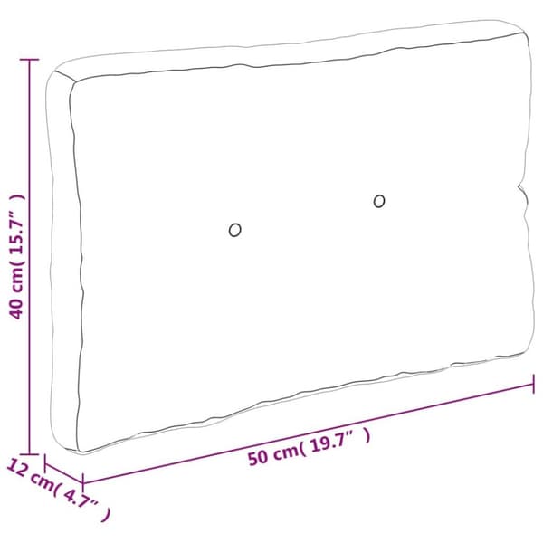 vidaXL pallehynde 50x40x12 cm stof pink