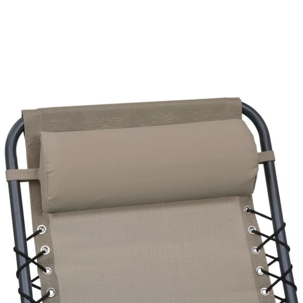 vidaXL Nackstöd till solstol taupe 40x7,5x15 cm textilene