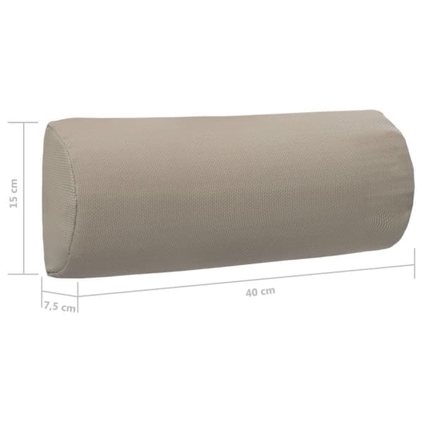 vidaXL Nackstöd till solstol taupe 40x7,5x15 cm textilene