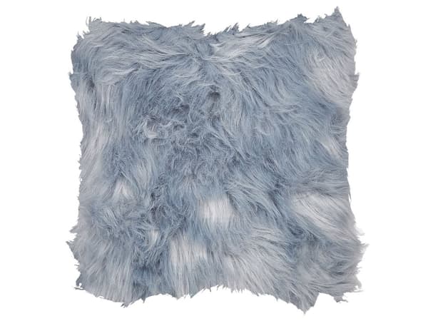 Set med 2 Prydnadskuddar Blå Konstpäls Shaggy 45 x 45 cm Ensidig Hemtillbehör Vardagsrum Sovrum