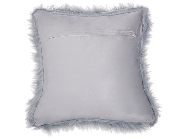 Set med 2 Prydnadskuddar Blå Konstpäls Shaggy 45 x 45 cm Ensidig Hemtillbehör Vardagsrum Sovrum